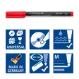 Merkkauskynäsarja M/1mm STAEDTLER - Piirtoheitinkynät spriiliukoiset - 119066 - 6