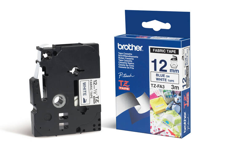Kangasteippi BROTHER 12mm/3m TZE-FA3 - Tarranauhat Brother - 117516 - 1