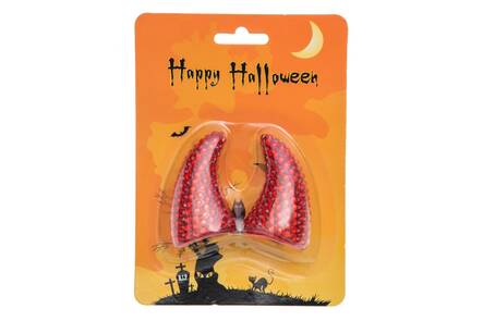 Halloween paholaisen sarvet hiusklipsill - Juhlatarvikkeet - 149287 - 1